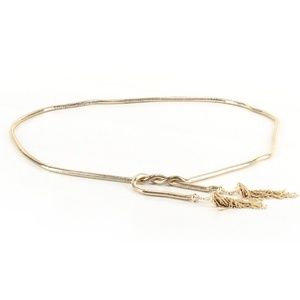 Metallic Gold Tie Belt